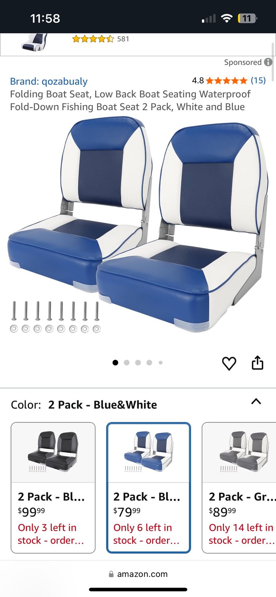 2 Boat chairs Seats