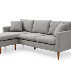 Grey Cloth Sectional Couch Aeon Furniture 