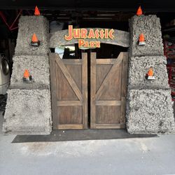 1/3rd Scale Size Jurassic Park Gates