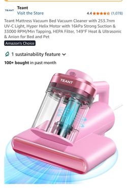 Pink Teant mattress vacuum cleaner