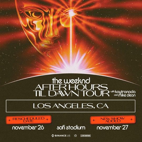 WEEKND CONCERT TICKETS - SOFI STADIUM- Sunday, November 27th @6:30pm