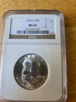 1950 D NGC FRANKLIN HALF DOLLAR MS65