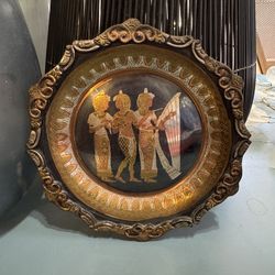 Mid-Century Egyptian-themed wall plate