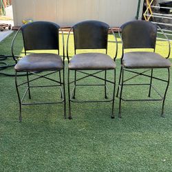 Bar Stool, Rustic Wrought Iron 