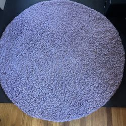 5’x5’ Round Lavender Shag Rug