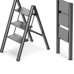 Brand New 3 Step Folding Ladder – 300lb Capacity – Black