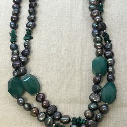 Gorgeous, Black Pearl, Natural Stone Necklace