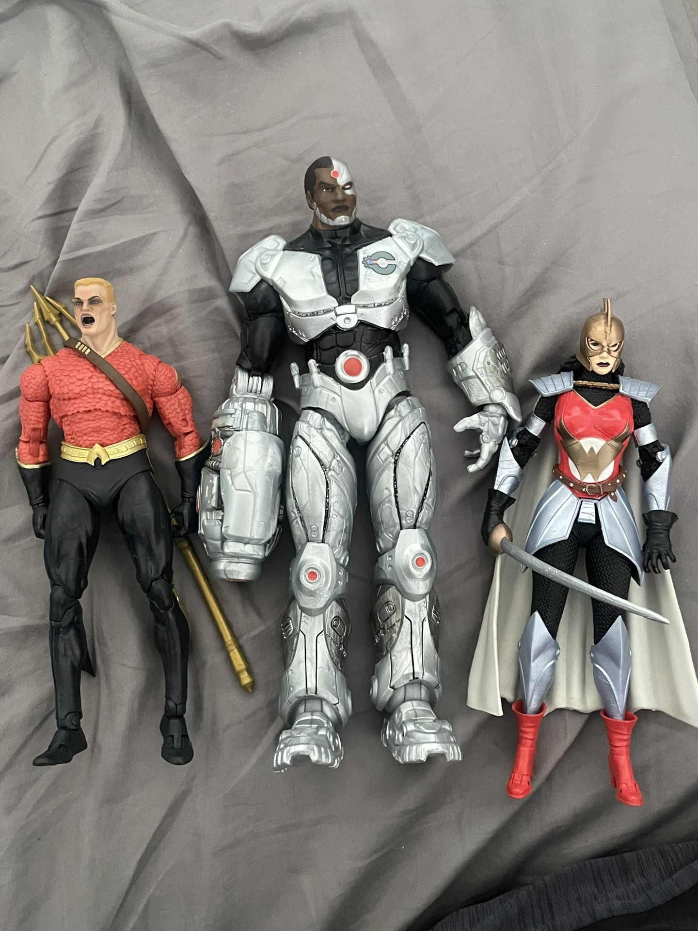 Flashpoint Aquaman Wonder Woman And Cyborg By DC Mcfarlane