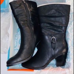 New Beartraps Booties Black Shoes Boot Womens Buckle Slouchy 8.5 M Boots