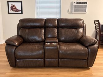 Authentic leather couch