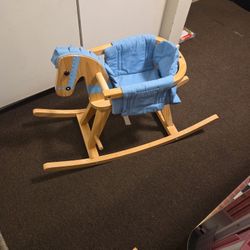 baby rocking wood horse