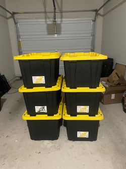 6 Storage Containers-27 gallon
