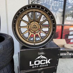 Lock Offroad Baja Bronze With Black Ring 17" 6x139.7 Wheels In Stock For Sale Fits Chevy GMC Toyota
