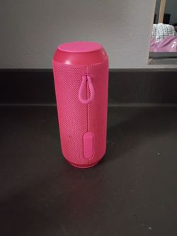 Large Rugged ONN portable Bluetooth speaker with LED lights.