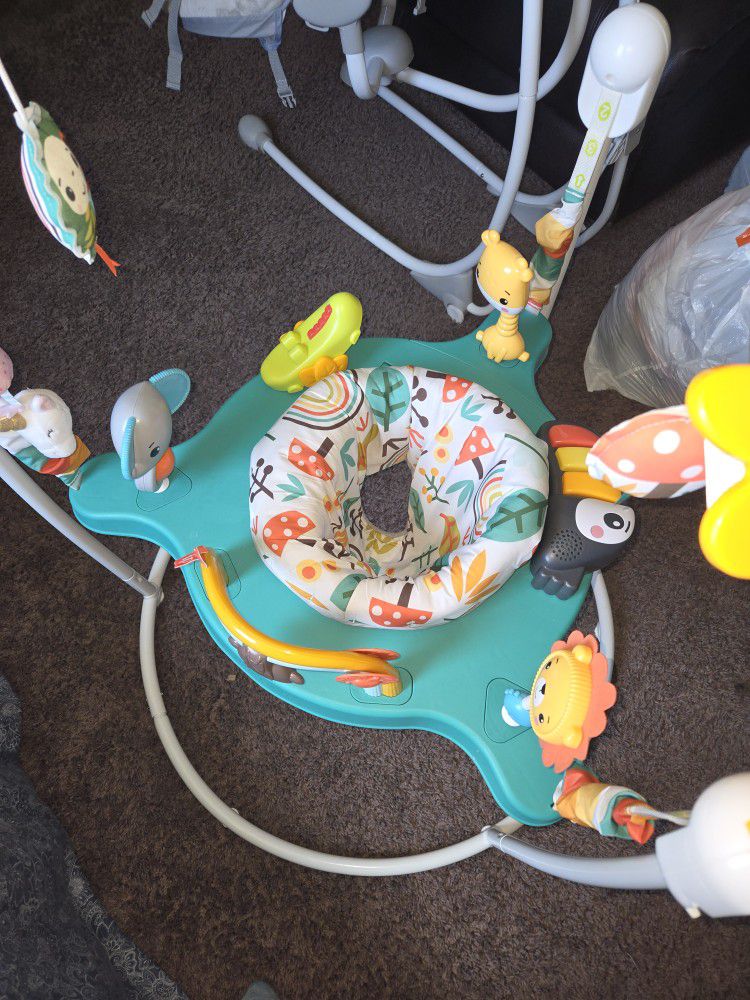 Baby Bouncer & Activity Table Like New!