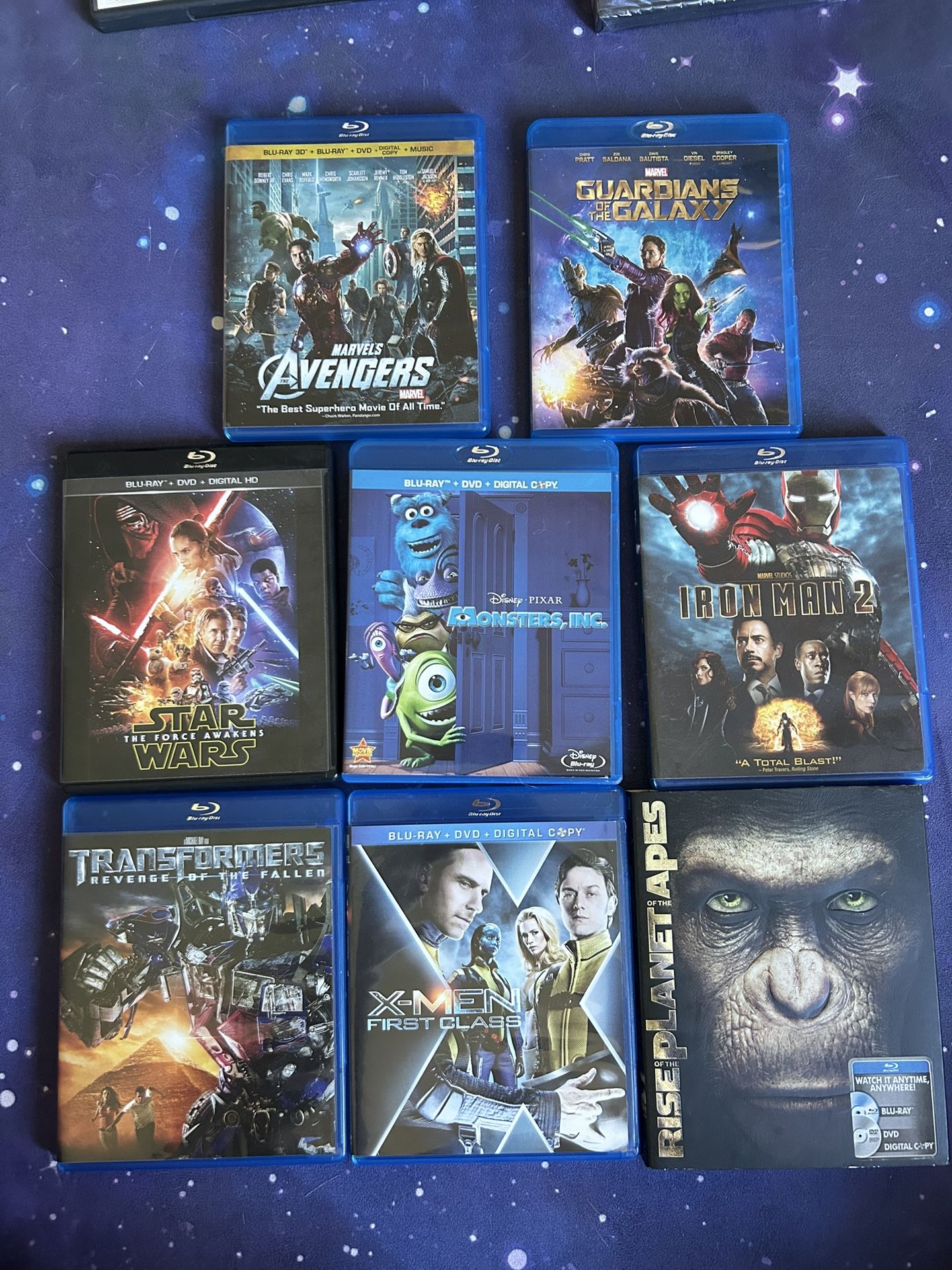 Collection of 8 Blu Ray Action Movies.