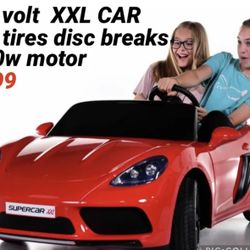 Porsche XXL Large Two Seater Bigger Kids 24 Volt Tesla Motor Air Tires 