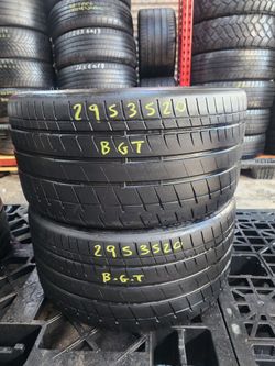 295 35ZR 20 BRIDGESTONE POTENZA TIRES 2953520 USED TIRES (PAIR) MOUNT BALANCE INCLUDED