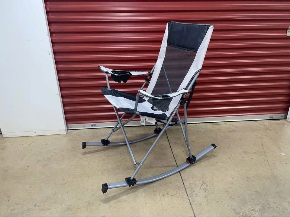 2 in 1 Mesh Rocking Camp Chair, Detachable Rocker