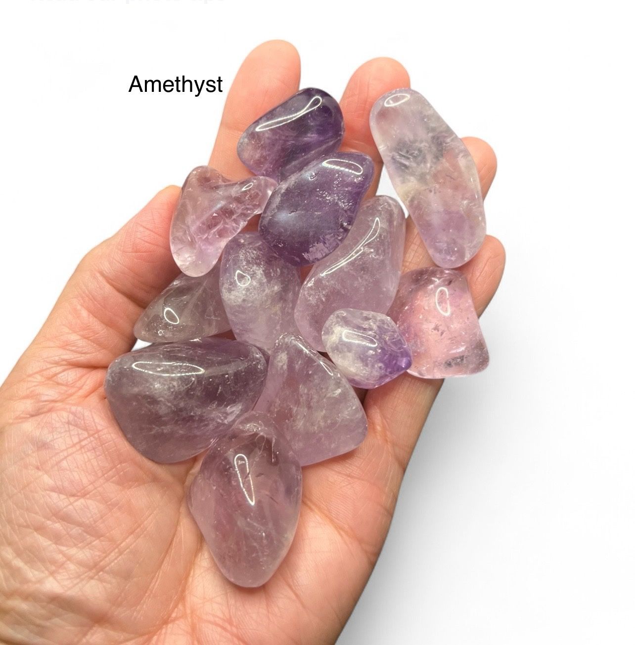 Amethyst Polished Stones from Brazil 12pcs 210.2g Total