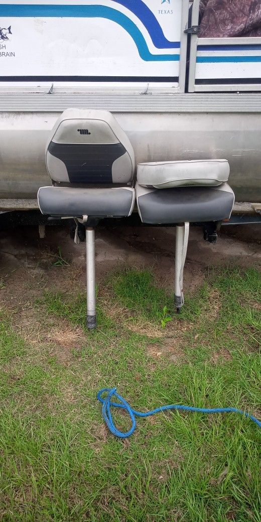 Two Bass Seats In Good Shape With Stands