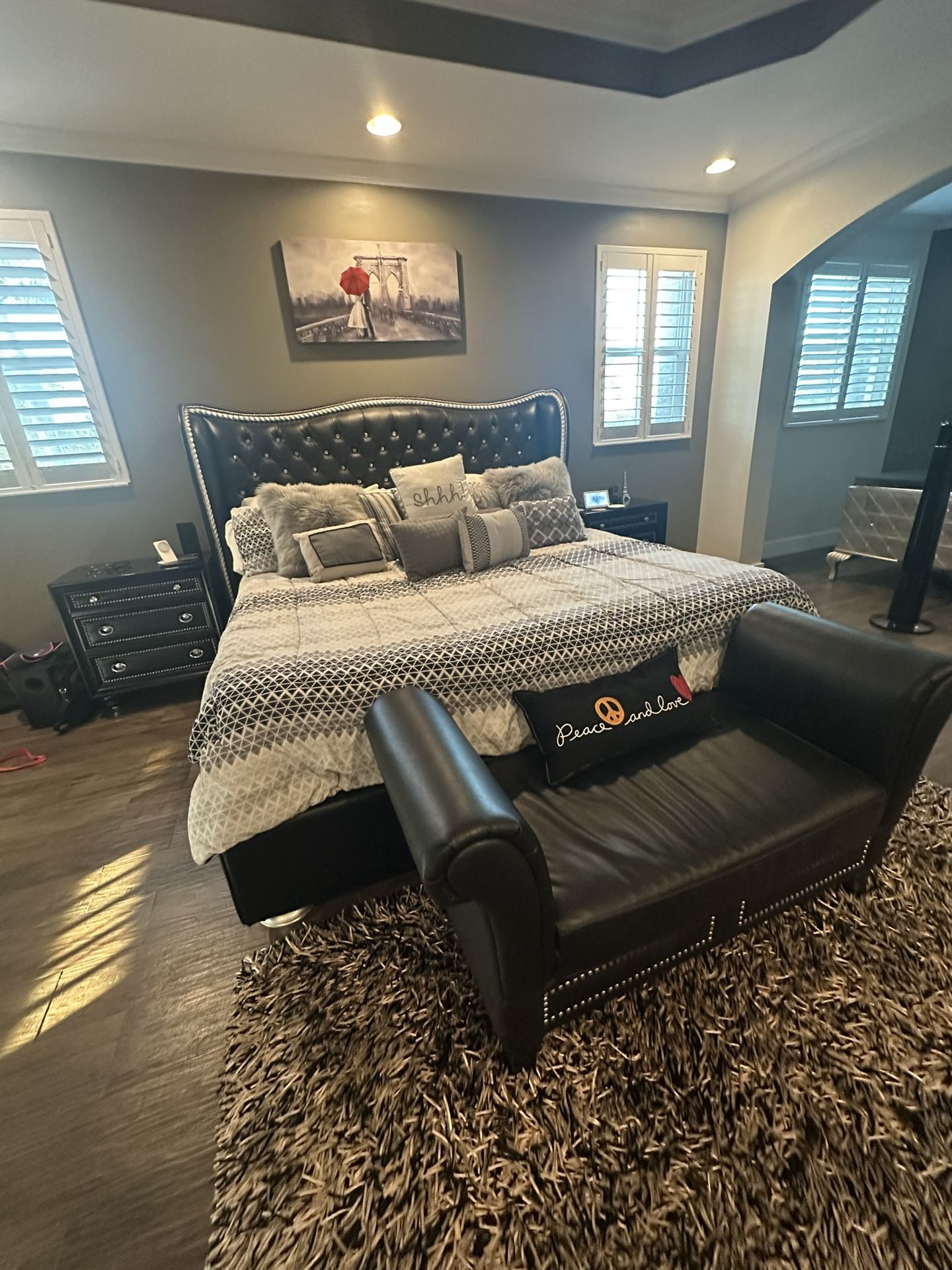 Bedroom Set For Sale - 8-piece (Bed Sides Need Upholstering)