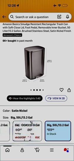 stainless steel 25 gallon trash can