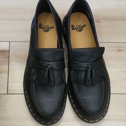 Dr. Martens Black Leather Slip-On Loafers