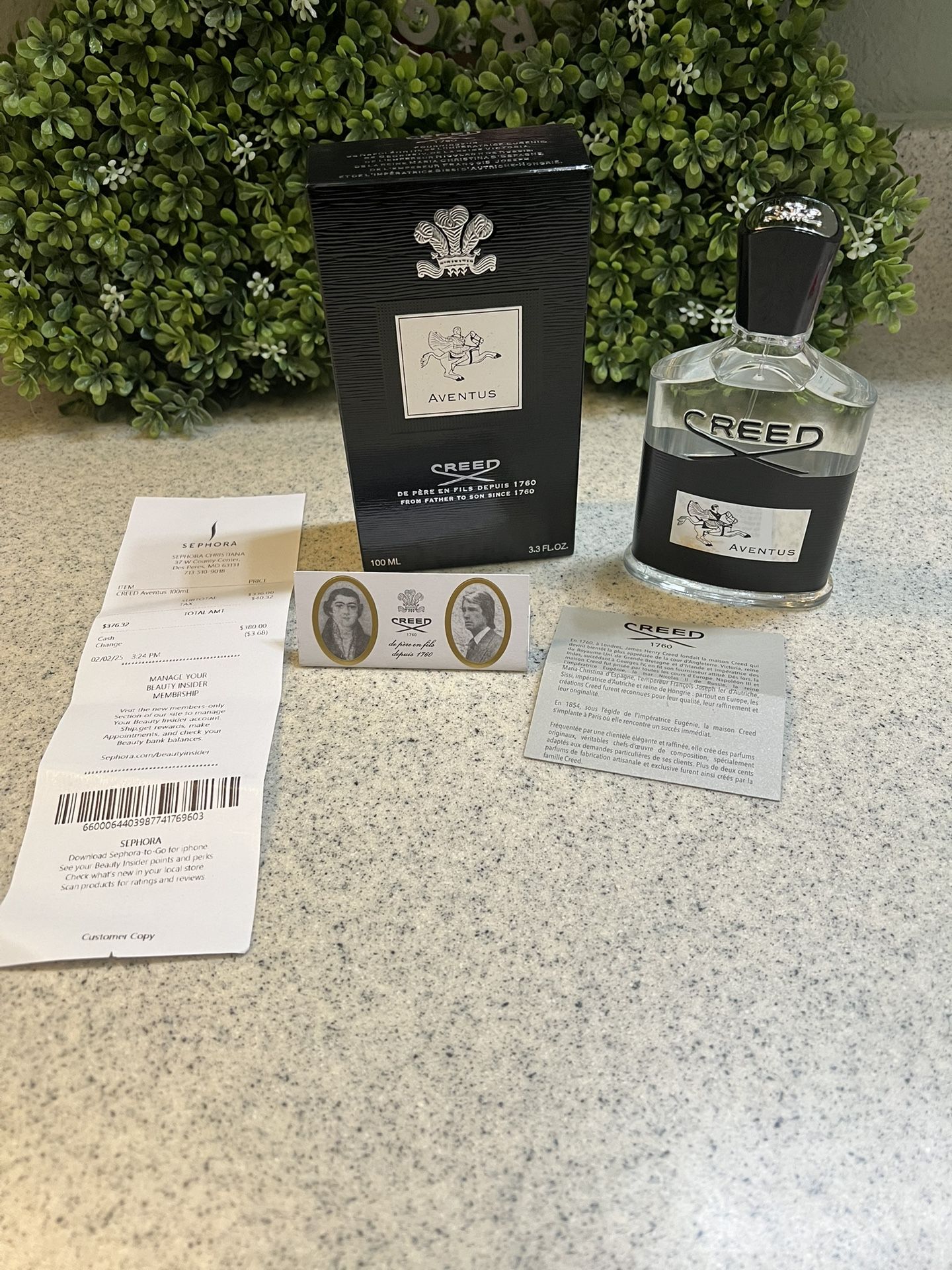 Creed Aventus Cologne, WITH RECEIPT