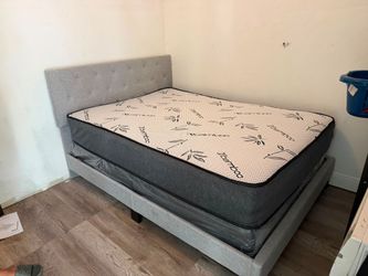 Full Bed Frame with Bamboo Mattress