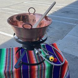 Cazo De Cobre Nuevo Con Vase I Quemador Nuevo Con Pala I Parilla De Alta Presion