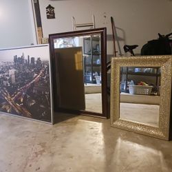 Mirror and Chart For Living Room 