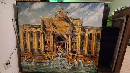 Own a peice of the hystorical Downtowner Saloon with this  Original Del Ponte Acrylic on canvas