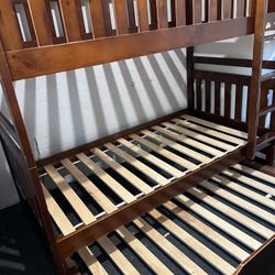 Twin Bunk Bed With Trundle For Sale 