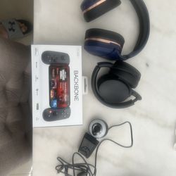 Bundle: Turtle beach wireless headphones, wireless headphones, web camera, backbone (lightning iPhone port)