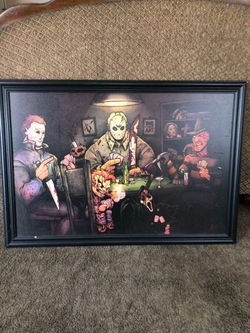Antique Halloween picture frame