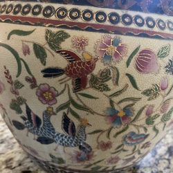 Asian Large Koi Vase 