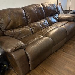 Leather Reclining Couch