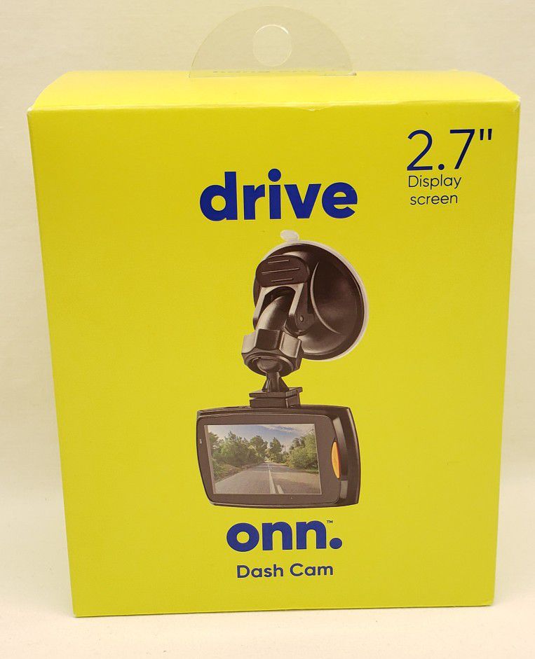 Onn Dash Cam 2.7" Display Screen - With Screen -  High resolution 1080P