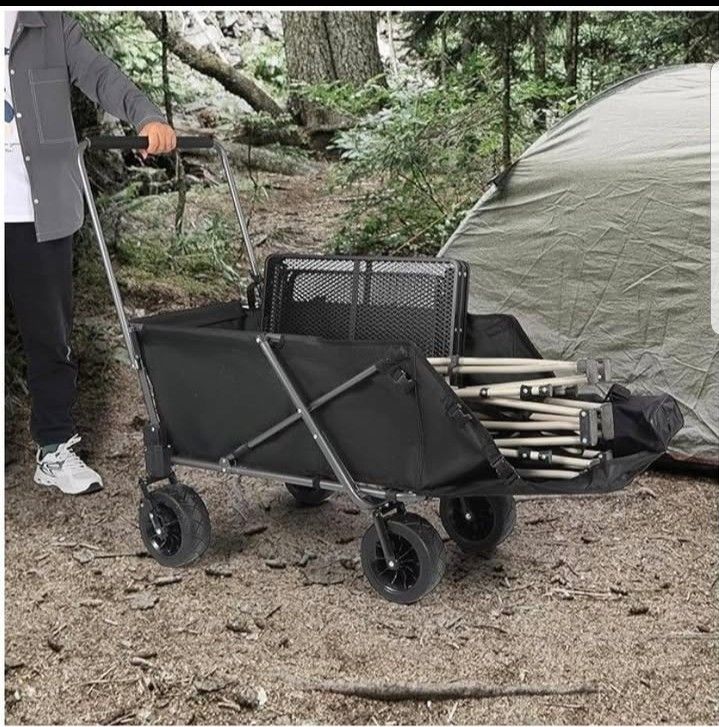 REDCAMP Folding Dog Wagon Cart with Extendable Rear End Heavy Duty,