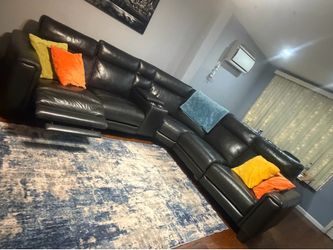 Black Leather sectional
