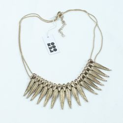 Romolo Adjustable Gold Feather Necklace - NEW