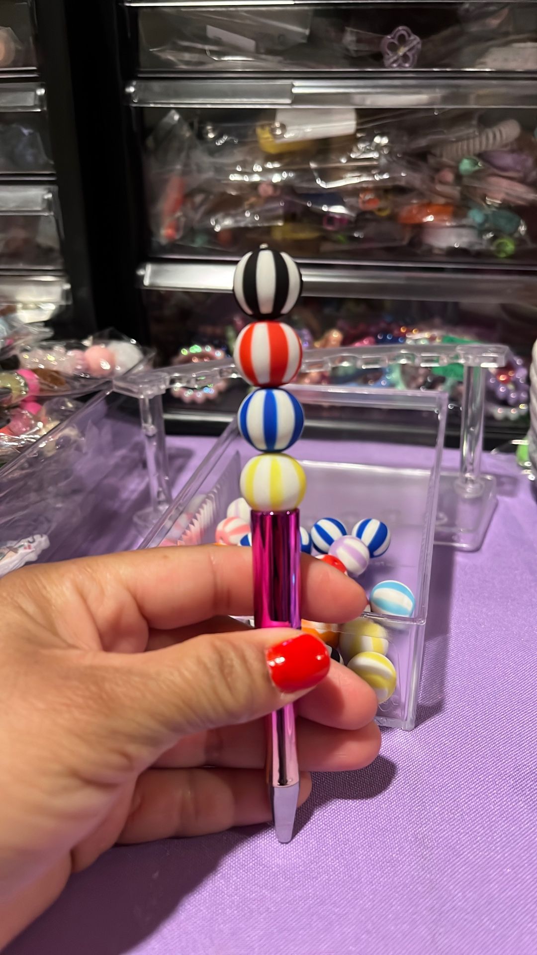 Beach Ball Pen Beads