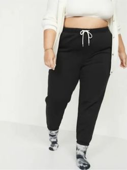 Old Navy Extra High-Waisted Vintage Sweatpants Women Black XL