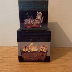 Lang Box - Cats - Colors of Cats - Bob's Boxes - VINTAGE - 3 Cats - Cats - Kitties - Decor - Cat Lover Gift