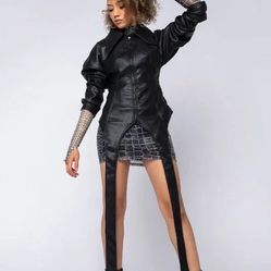 NEW Corset Pleather Jacket (nwt)