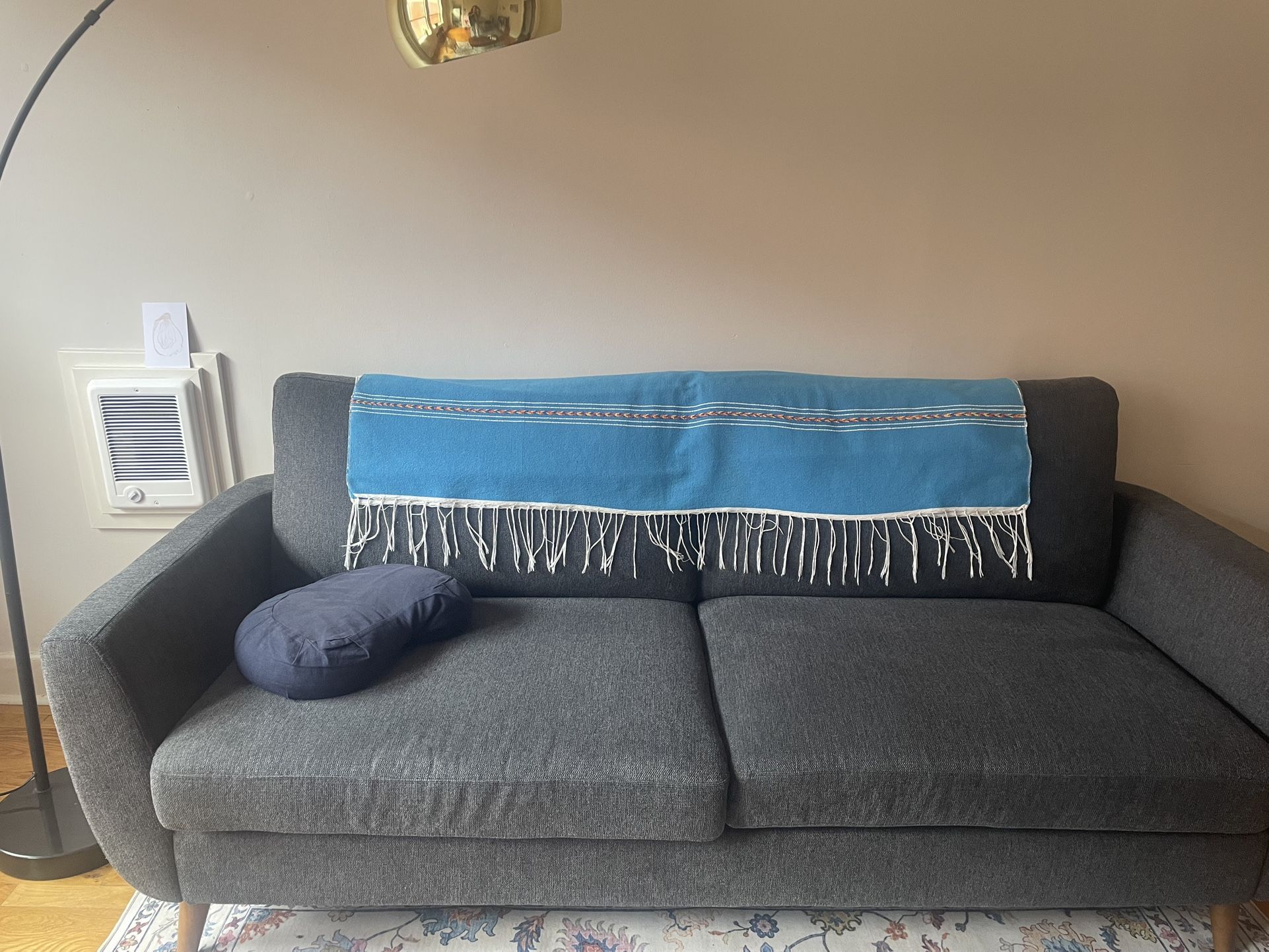 Modern Blue Grey Couch - like new