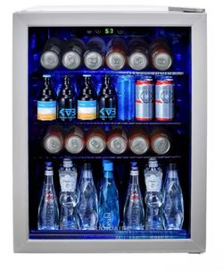 FRIGIDAIRE  2.6 Cu Ft Beverage Refrigerator - 88 Can / 25 Bottle Glass Door Mini Fridge