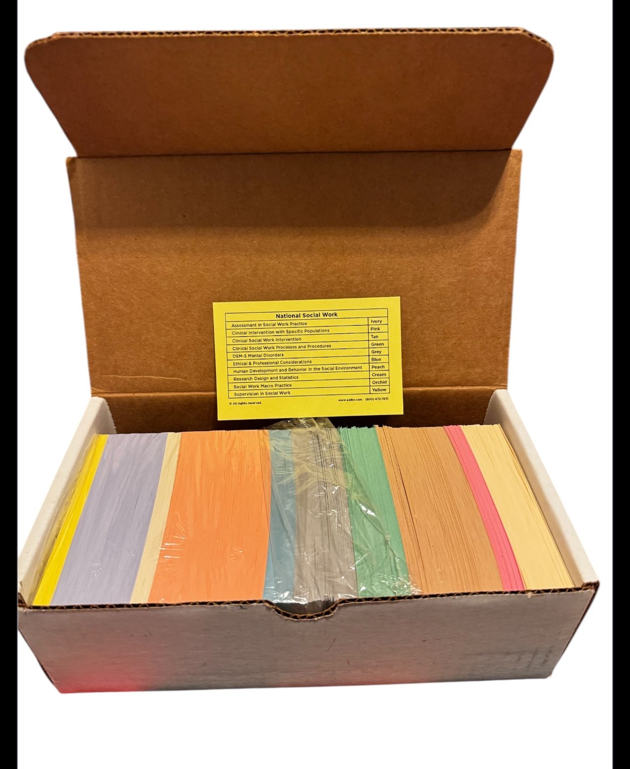 Social Work Color Coded Flashcards