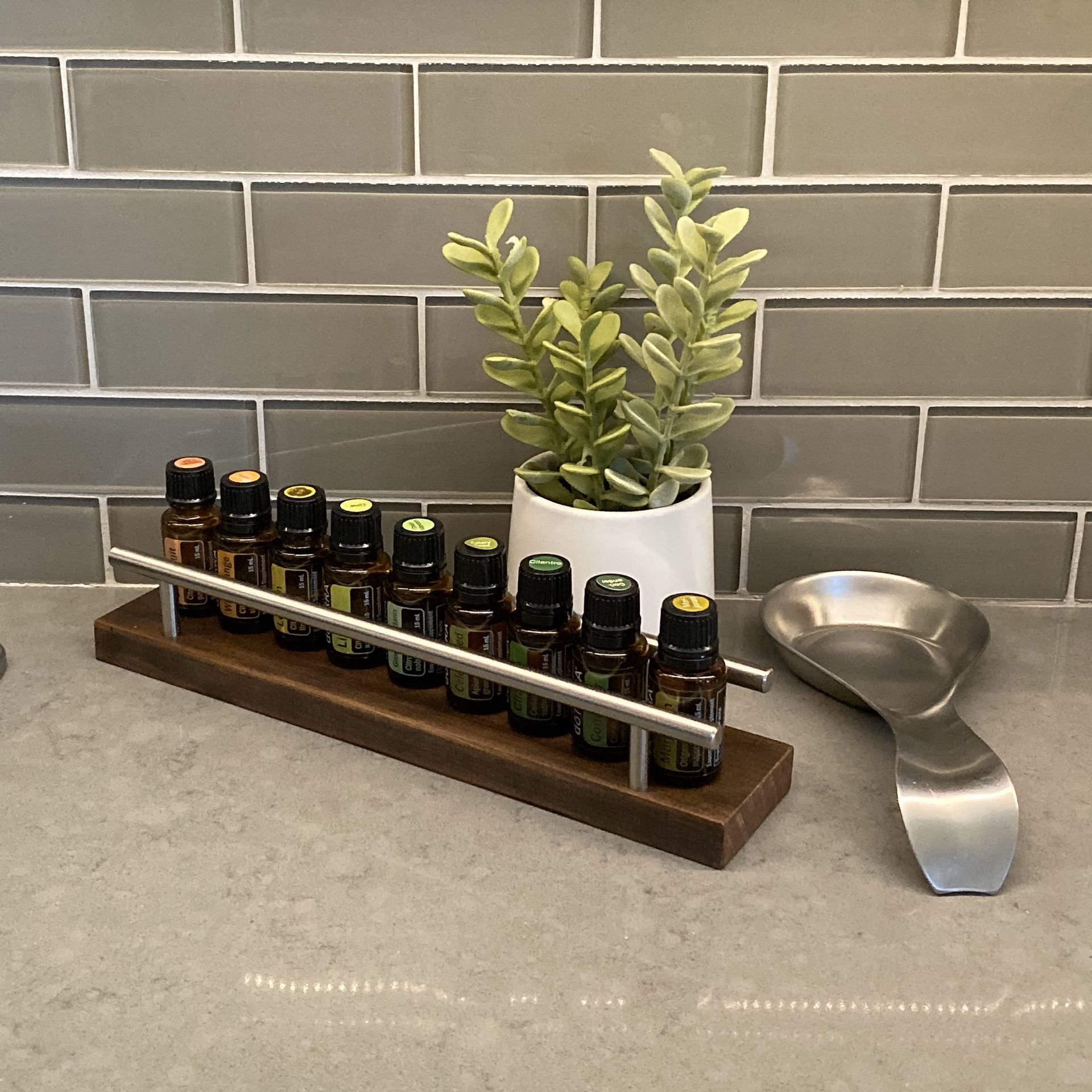 Hand Crafted Countertop Shelf Organizer great for Essential Oils. Modern. Rustic. Industrial. Farmhouse.